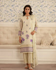 3 Piece Embroidered Cotton Net Suit Unstitched Summer - 25
