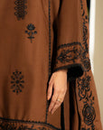 3 Piece Embroidered Linen Suit