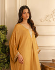 Luxury raw silk Pakistani kaftan dress new collection