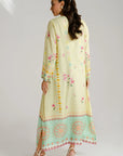 1 Piece Printed Raw Silk Kaftan