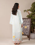 Modest Fashion Maxi Dress – Printed Lawn Kaftan Style in Soft Pastel Shades