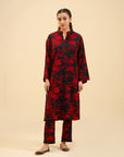 Monotone Floral Printed Viscose 2 Piece Suit for Women