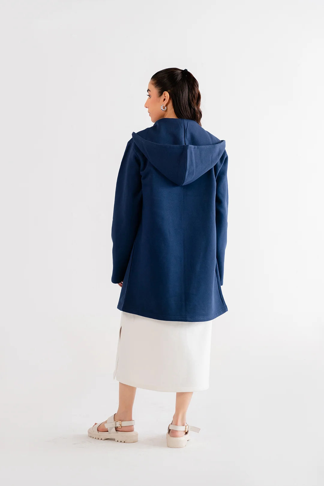 East Open Cardigan - Navy Melange
