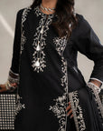 Order monochrome muharram collection - black white embroidered dress 3 piece lawn suit modest