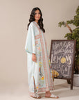 Pakistani Summer Long Dress – Pastel Lawn Maxi with Floral Print for Women
