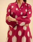 Pakistani cambric shirts for women – traditional ikkat prints available.