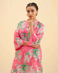 Pakistani casual wear – floral cambric kurta for a trendy everyday look.