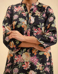Pakistani floral print kurti – breathable cambric fabric for everyday style.