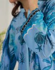 Premium 2 Piece unstitched digital printed lawn shirt and voile dupatta – ideal for upscale women of PECHS Karachi