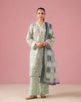 Premium 3 piece embroidered lawn suit featuring flowing chiffon dupatta, ideal for fashion-forward women in Rahim Yar Khan's DHA Phase II Pakistan