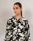 Premium Black & White Printed Viscose Suit for Formal and Casual Occasions