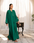 Raw Silk Kaftan Dress Pret Winter - 25