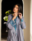 3 Piece Embroidered Linen Suit
