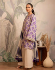 Sale 70% off unstitched printed lawn – chic two-piece lawn outfit with a contemporary ikkat print shirt and a beautifully designed abstract dupatta.