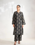 2 Piece Printed Khaddar Suit Pret Winter-24