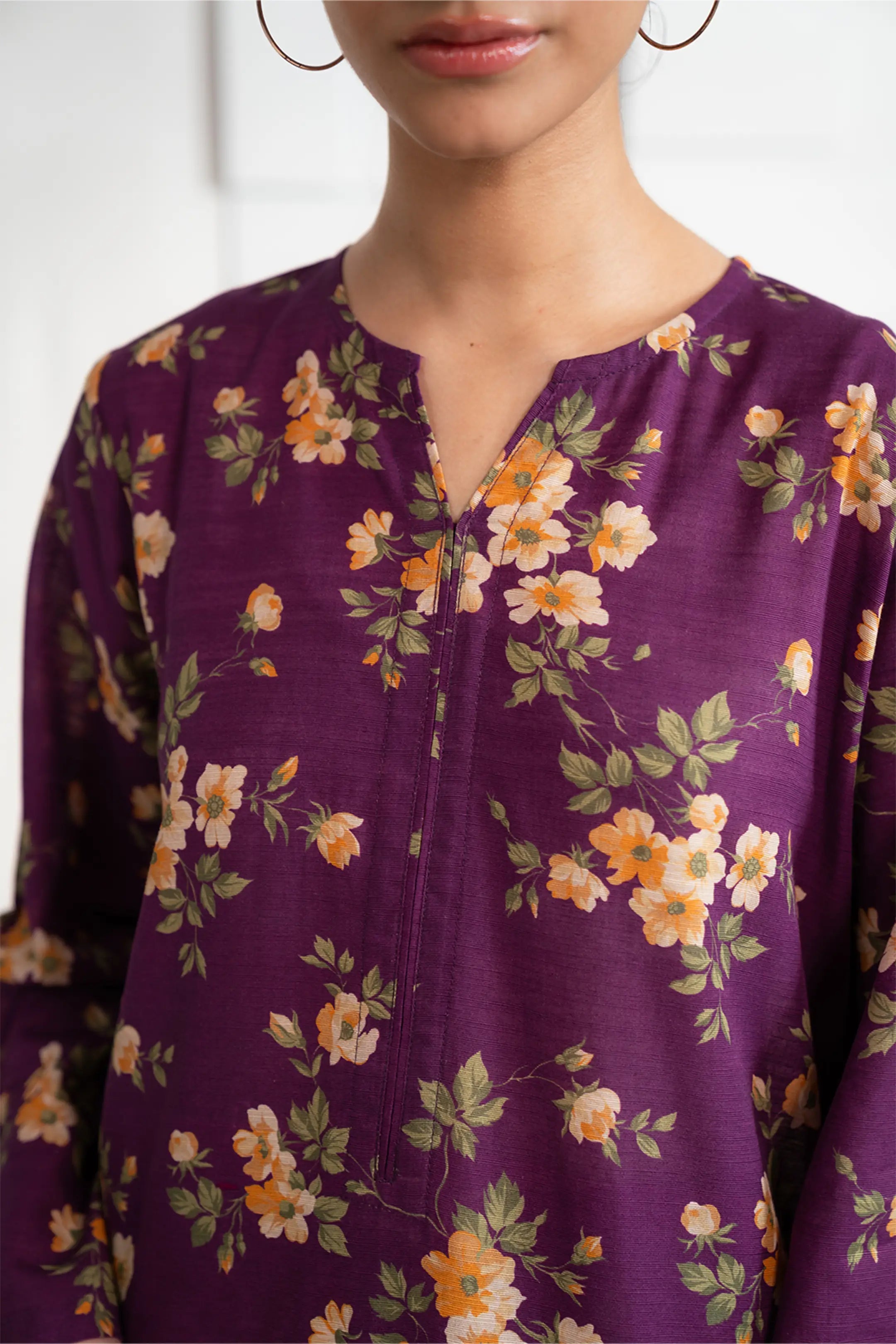 2 Piece Printed Khaddar Suit Pret Winter-24