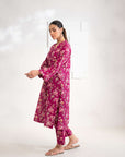Shop 2-Piece Printed Khaddar Suit in Pink – Elegant & Comfortable for Women