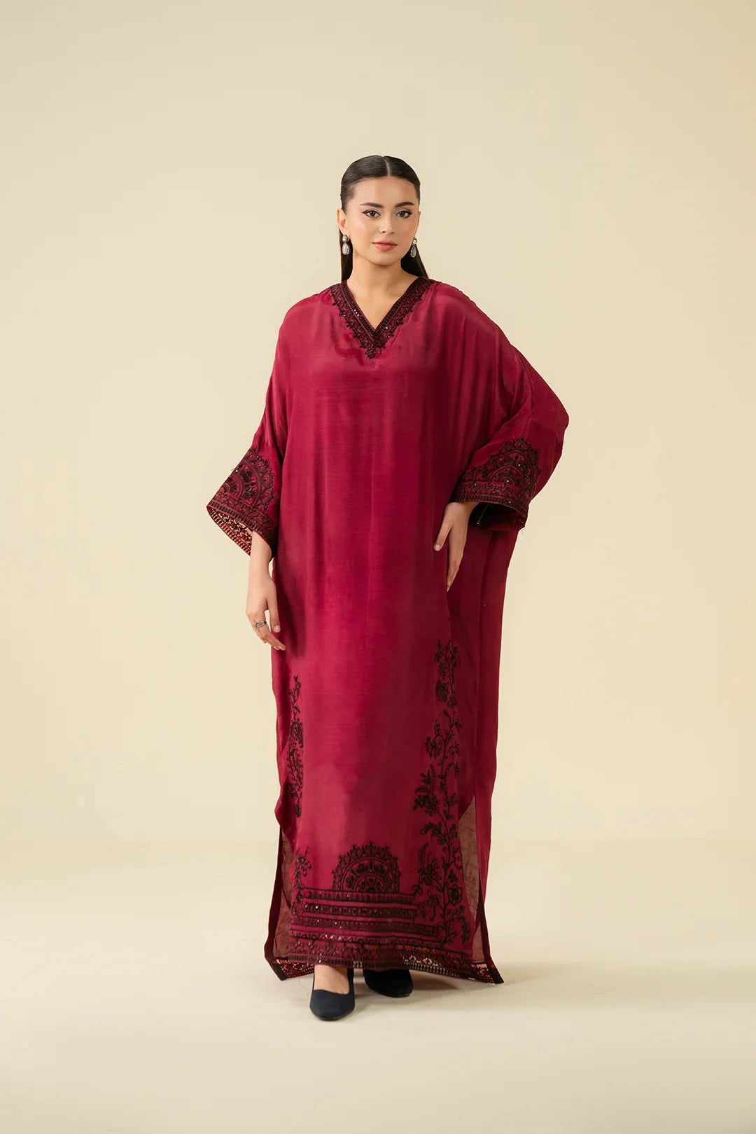 Shop Kaftan Dress in Red Color