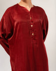 Shop Trendy 2-Piece Maroon Viscose Suit for Women – Soft, Breathable & Stylish