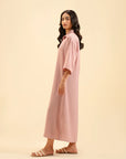 Shop drop shoulder midi dress – soft fabric and flattering design for any occasion.