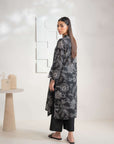 Shop printed Karandi shirt in black and white for women, a graceful choice for any occasion