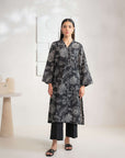 Shop this graceful black and white Karandi shirt for women online, a contemporary 1-piece outfit