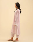 Soft Pink V-Neck Kurta Set – Stylish & Comfortable Outfit for Women