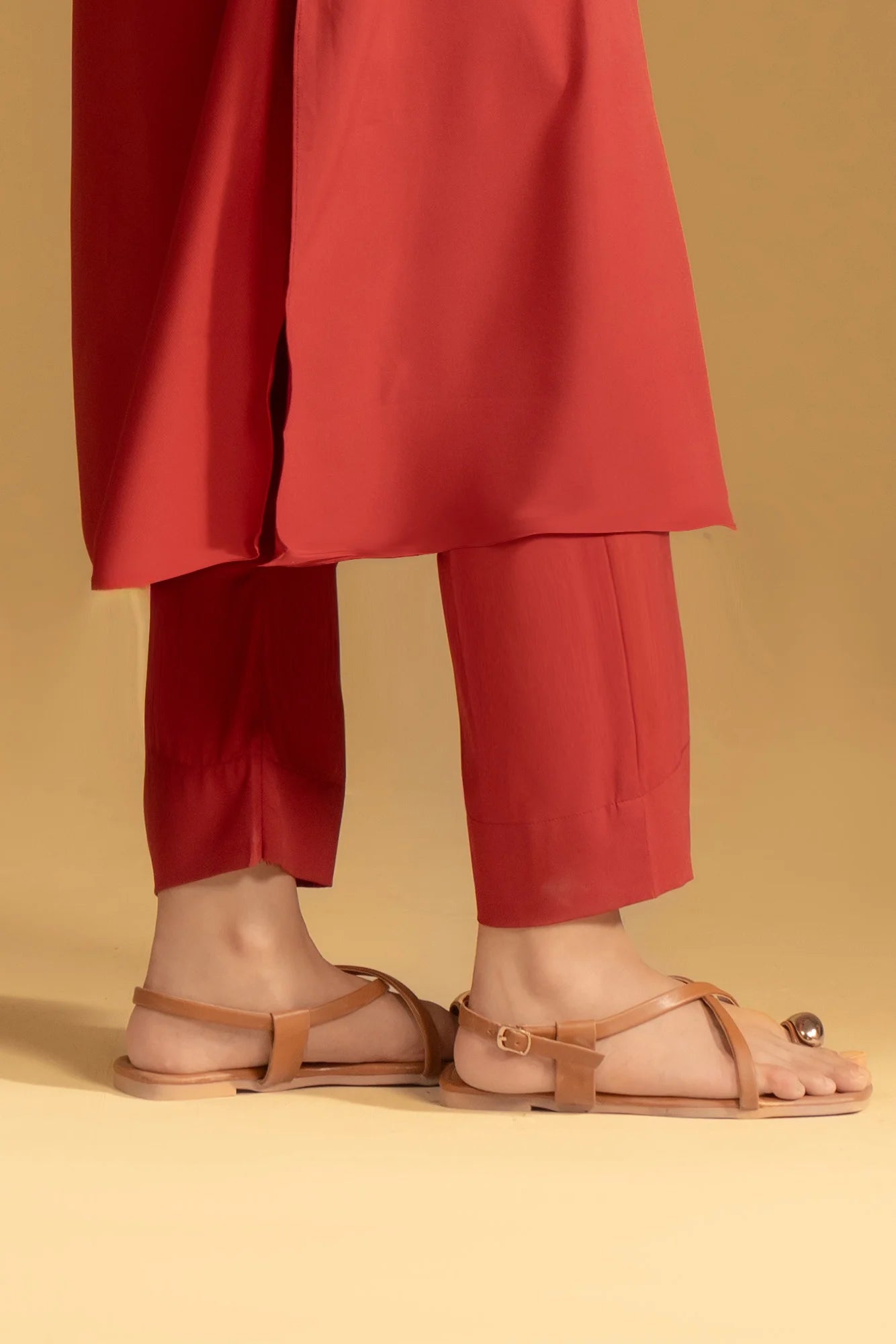 Straight Trouser in red online pakistan