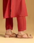 Straight Trouser in red online pakistan