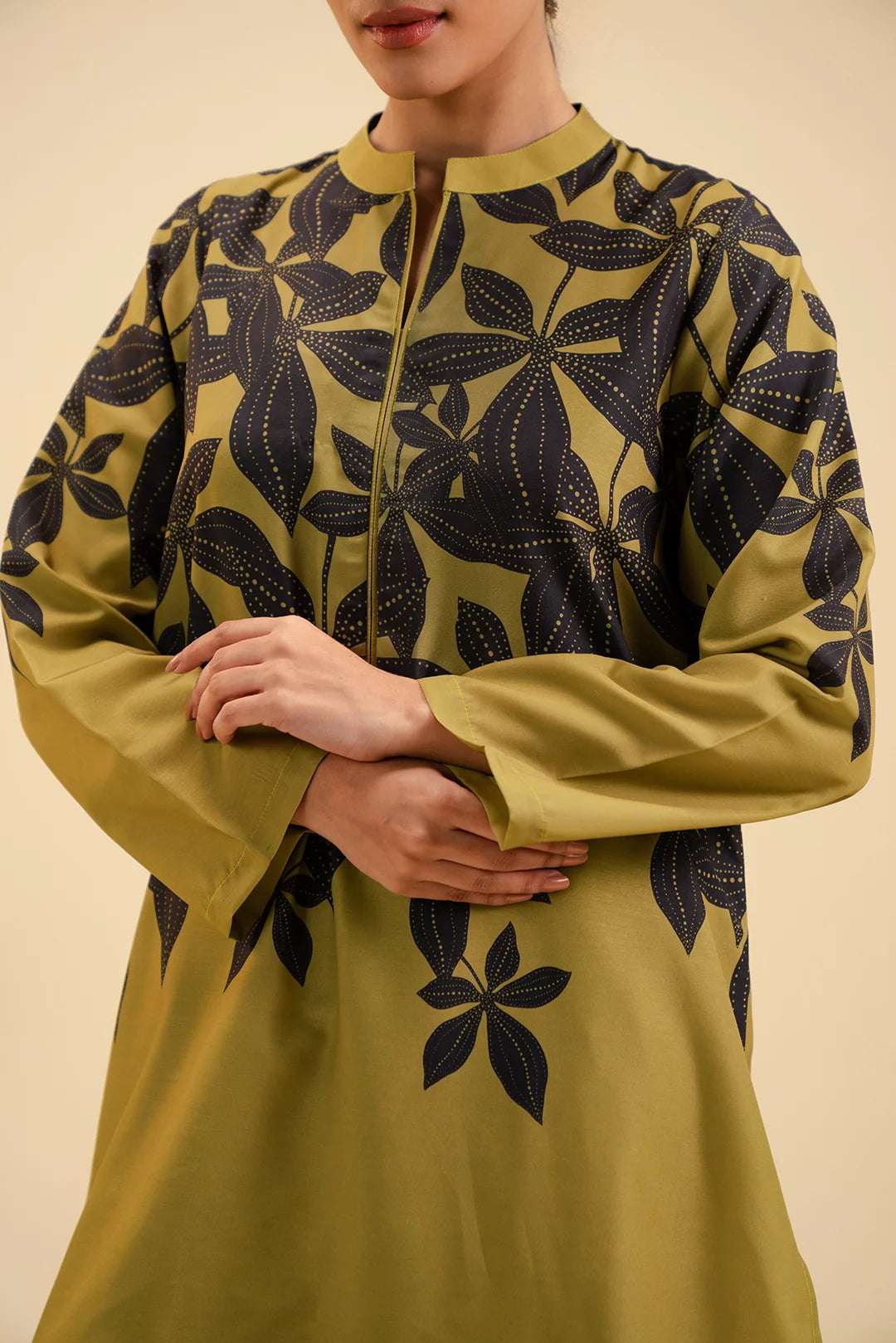Stylish Lime Printed Lawn Shirt – Perfect for Casual and Formal Occasions