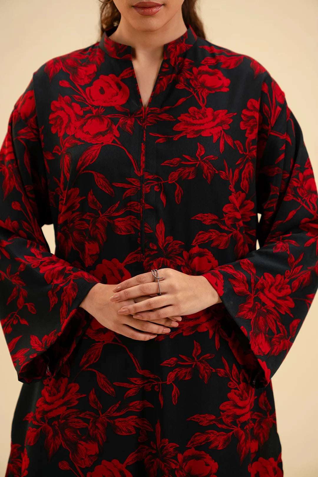 Stylish Monotone Floral Viscose 2 Piece Suit for Women 2025