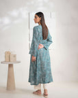 Teal Karandi shirt with floral prints, shop this 1-piece women’s outfit online today