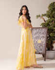 Tie-dye style Pakistani maxi dress online – light and flowy casual maxi design