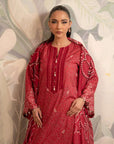 Top new arrival in Pakistani lawn fashion – classic maroon lawn outfit with a statement chuniri dupatta, perfect for festive and casual wear.