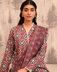 3 Piece Printed Khaddar Suit Pret Winter-24