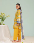 Trendy printed lawn suit with chiffon dupatta for ladies in Sialkot Cantt Area, ideal for elite-class women preferring premium unstitched clothing