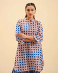 Trendy women's fashion – printed shirt and shalwar set for a sophisticated look.