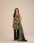 Unstitched 3PC Lawn Suit 2025