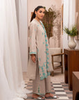 Unstitched embroidered lawn suits online Pakistan – Graceful 3-piece lawn suit with intricate embroidery and premium lawn fabric.