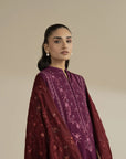 Maroon Embroidered Shawl