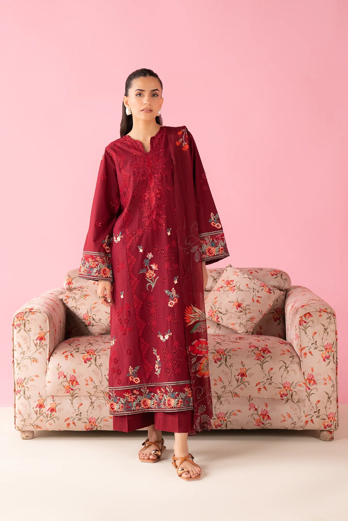 3 Piece Embroidered Lawn Suit Pret SS - 25