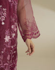3 Piece Embroidered Organza Suit