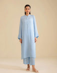 2 Piece Solid Georgette Suit Pret SS - 25