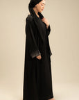 Woman wearing black abaya – elegant everyday modest fashion Pakistan