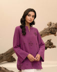 Women’s embroidered khaddar shirt, available to shop online for trendy and stylish clothing