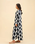 Women's long printed viscose shirt – stylish and comfortable tunic.