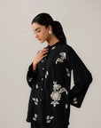 black embroidered women shirts best for college girls, university women in pakistan