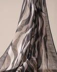 black & white dupatta design