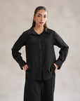 co ord set – chic black co ord for women, perfect for casual and semi-formal looks.
