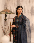 3 Piece Printed Khaddar Suit Pret Winter-24